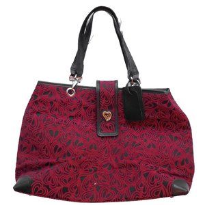 Diane Von Furstenberg Heart Print Large Luggage Tote bag Item #1913